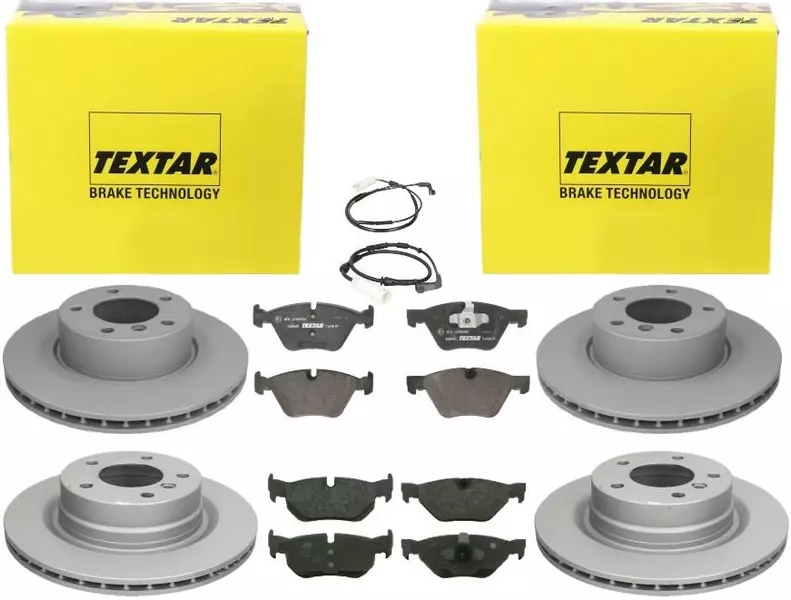 TEXTAR TARCZE+KLOCKI PRZÓD+TYŁ BMW 1 E81 E87 3 E90 E91 E92 E93 300MM