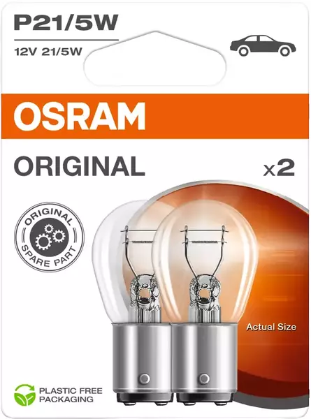 OSRAM ORIGINAL ŻARÓWKI P21/5W DUO BLISTER