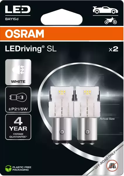 OSRAM LEDRIVING SL ŻARÓWKI LED P21/5W WHITE DUO BLISTER