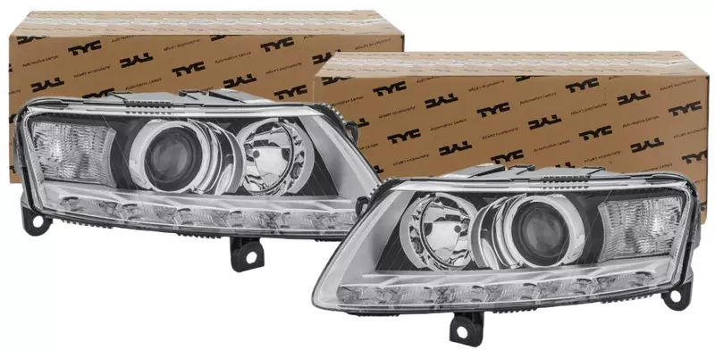 TYC REFLEKTORY LAMPY PRZÓD AUDI A6 C6 KPL