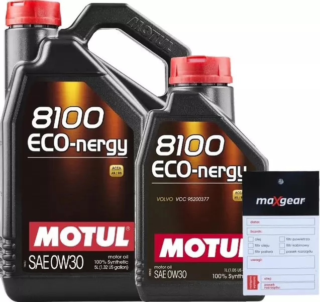 MOTUL 8100 ECO-NERGY 0W30 A5/B5 SL/CF VOLVO 6L + ZAWIESZKA