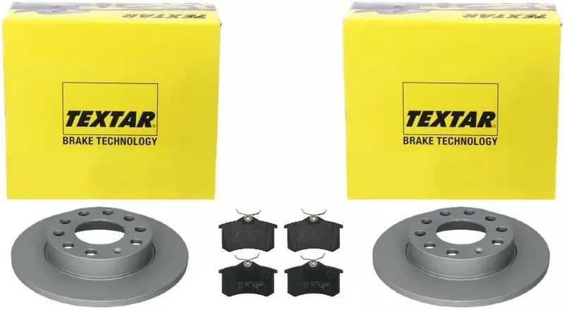 TEXTAR TARCZE + KLOCKI TYŁ AUDI A4 B6 245MM