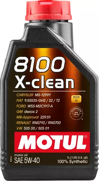 MOTUL 8100 X-CLEAN C3 5W40 API SN DEXOS2 1L