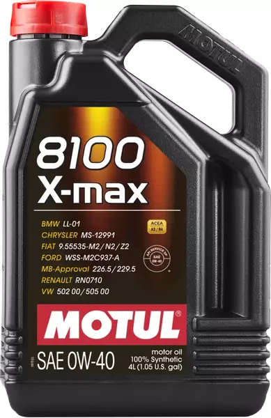 MOTUL 8100 X-MAX 0W40 API SP ACEA A3/B4 4L