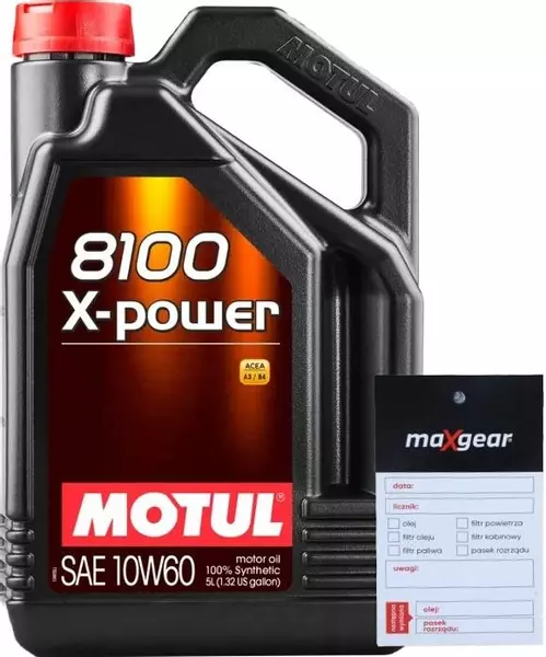 MOTUL 8100 X-POWER OLEJ SILNIKOWY 10W60 5L + ZAWIESZKA