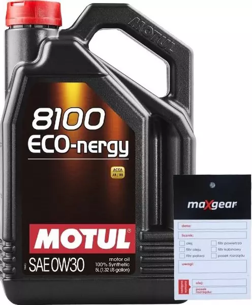 MOTUL 8100 ECO-NERGY 0W30 A5/B5 SL/CF VOLVO 5L + ZAWIESZKA