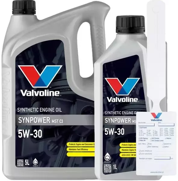 VALVOLINE SYNPOWER MST C3 5W30 SN/CF DEXOS2 6L + ZAWIESZKA