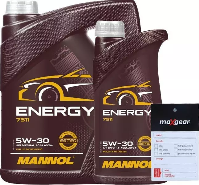 MANNOL ENERGY OLEJ SILNIKOWY 5W30 6L + ZAWIESZKA