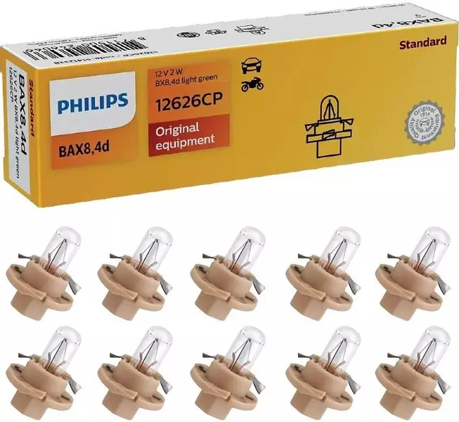 PHILIPS VISION ŻARÓWKA BAX8,4D 12V 2W 10SZTUK