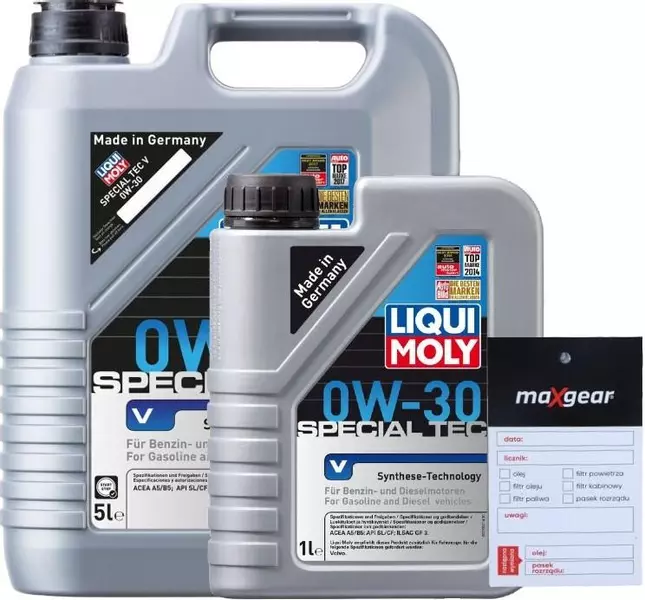 LIQUI MOLY SPECIAL TEC V 0W30 A5/B5 VOLVO 6L + ZAWIESZKA