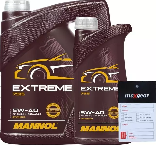 MANNOL EXTREME OLEJ SILNIKOWY 5W40 6L + ZAWIESZKA