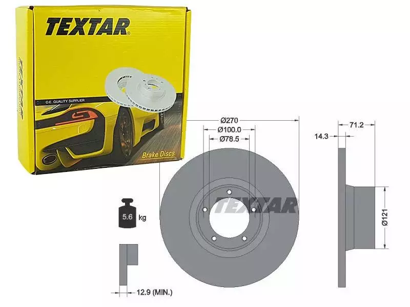 TEXTAR TARCZA HAMULCOWA 92014900