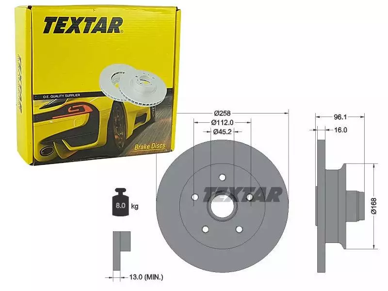 TEXTAR TARCZA HAMULCOWA 92053000