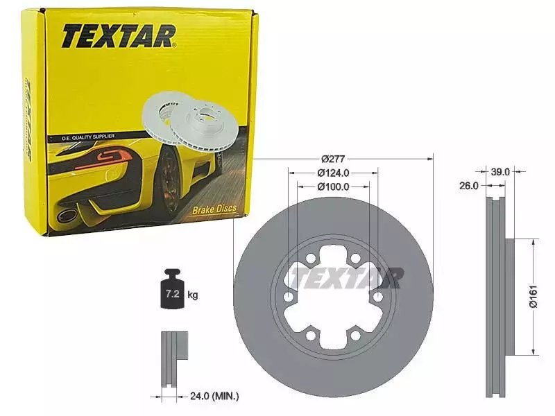 TEXTAR TARCZE HAMULCOWE PRZÓD 92059000