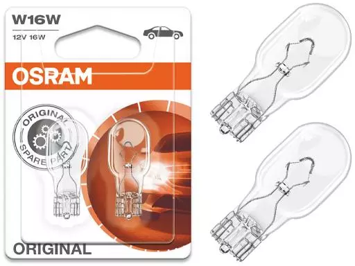 OSRAM ORIGINAL ŻARÓWKI W16W 12V W2.1X9.5D DUO