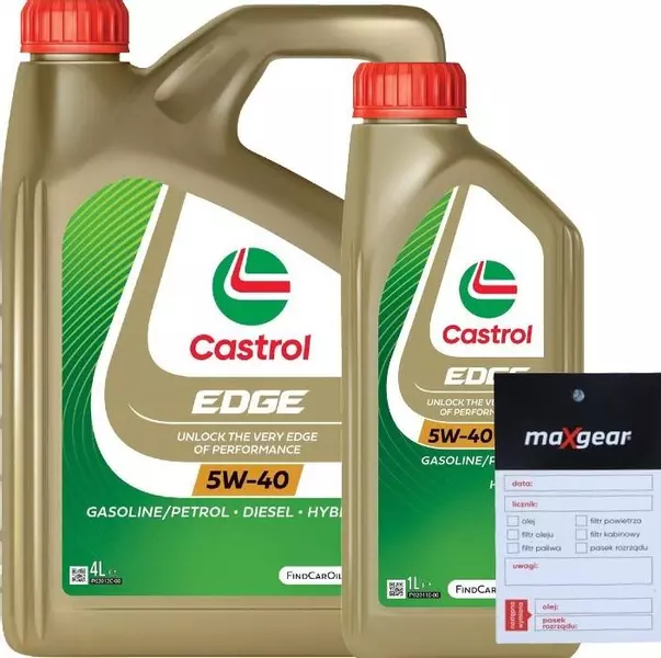 CASTROL EDGE TITANIUM FST 5W40 SN/CF C3 5L + ZAWIESZKA