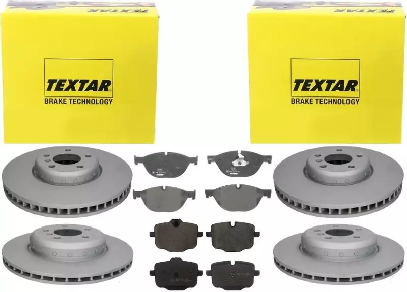 TEXTAR TARCZE+KLOCKI PRZÓD+TYŁ BMW 5 F10 F11 6 F12 F13 F06 348+345MM