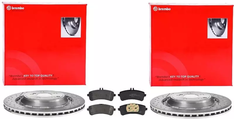 BREMBO TARCZE+KLOCKI TYŁ MERCEDES C W205 C63 AMG