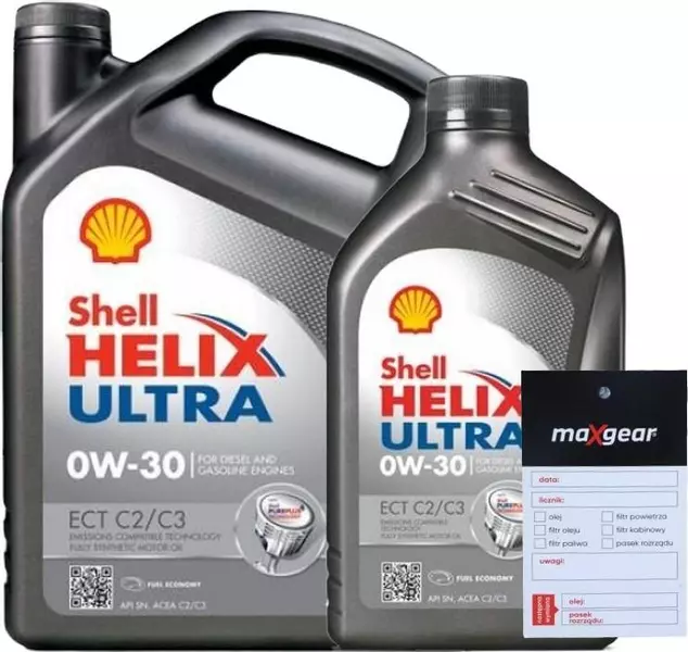 SHELL HELIX ULTRA ECT C2/C3 OLEJ SILNIKOWY 0W30 5L + ZAWIESZKA