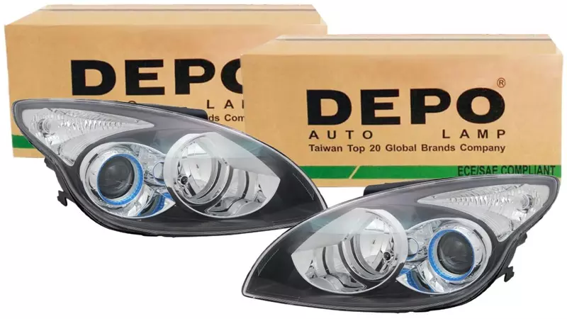 DEPO REFLEKTORY LAMPY PRZÓD HYUNDAI I30 07- CZARNE