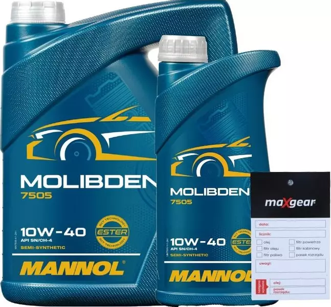 MANNOL 7505 MOLIBDEN OLEN SILNIKOWY 10W40 6L + ZAWIESZKA