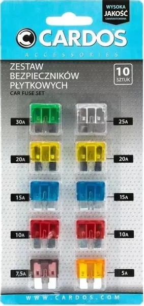 CARDOS ZESTAW BEZPIECZNIKÓW PŁYTKOWYCH UNI 5-30A