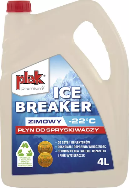 PLAK PREMIUM ICE BRAKER ZIMOWY PŁYN DO SPRYSKIWACZY -22C 4L