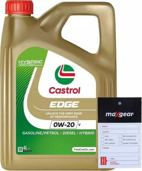 CASTROL EDGE V 0W20 C5 VOLVO VCC RBS0-2AE 4L + ZAWIESZKA