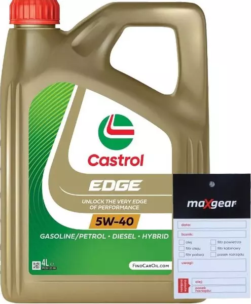 CASTROL EDGE TITANIUM FST 5W40 SN/CF C3 4L + ZAWIESZKA