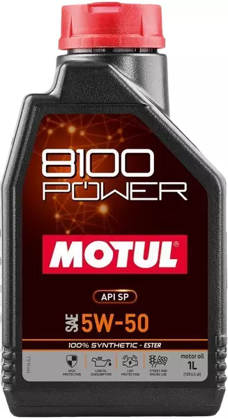 MOTUL 8100 POWER OLEJ SILNIKOWY 5W50 SM/CF SYNTHETIC 1L