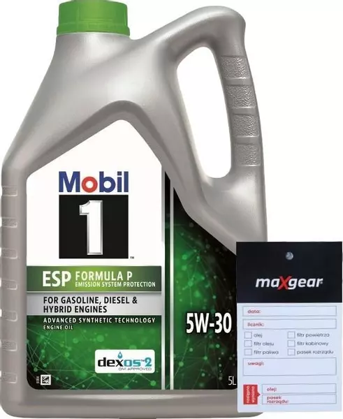 MOBIL ESP FORMULA P OLEJ SILNIKOWY 5W30 5L + ZAWIESZKA