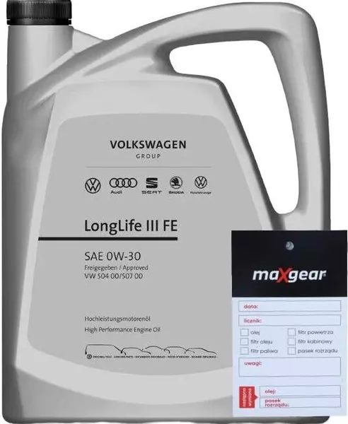 OE VAG LONGLIFE III FE 0W30 VW 504.00/507.00 5L + ZAWIESZKA