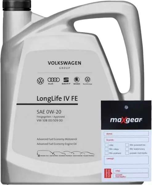 OE VAG LONGLIFE IV 0W20 VW 508.00/509.00 5L + ZAWIESZKA