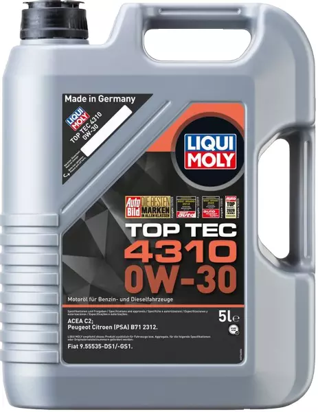 LIQUI MOLY TOP TEC 4310 0W30 C2 PSA B71 2312 5L