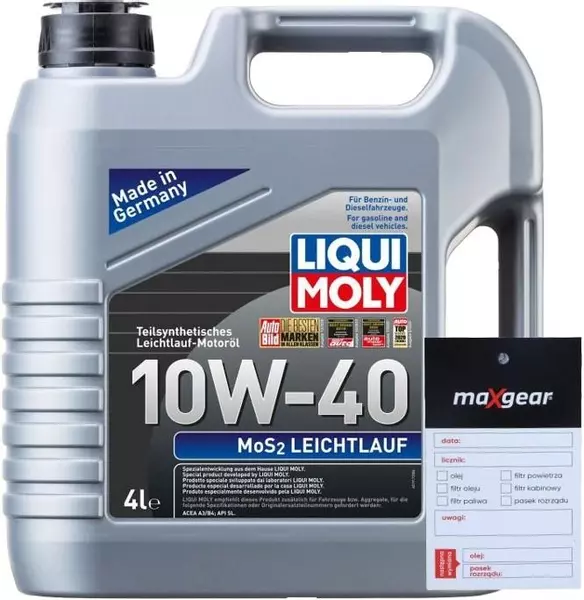 LIQUI MOLY MOS2 LEICHTLAUF SUPER 10W40 6948 4L + ZAWIESZKA