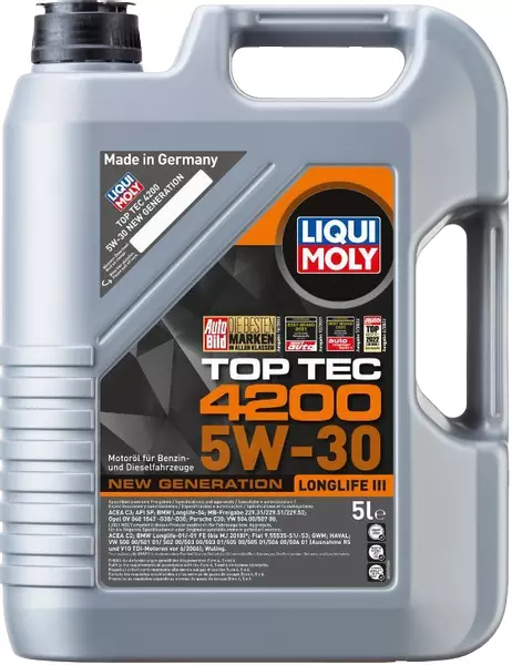 LIQUI MOLY TOP TEC 4200 5W30 LONGLIFE III 8973 5L