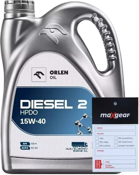 ORLEN DIESEL 2 OLEJ SILNIKOWY 15W40 5L + ZAWIESZKA