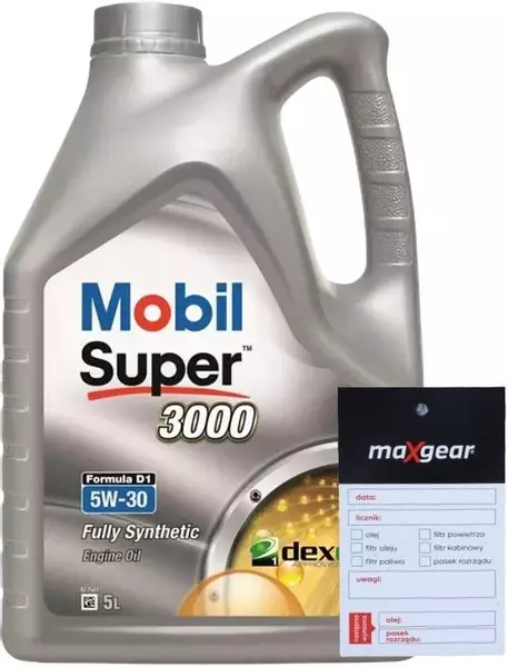 MOBIL SUPER 3000 FORMULA D1 5W30 DEXOS1 GEN2 5L + ZAWIESZKA