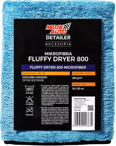 MOJE AUTO DETAILER MIKROFIBRA FLUFFY DRYER 800G 60x90CM