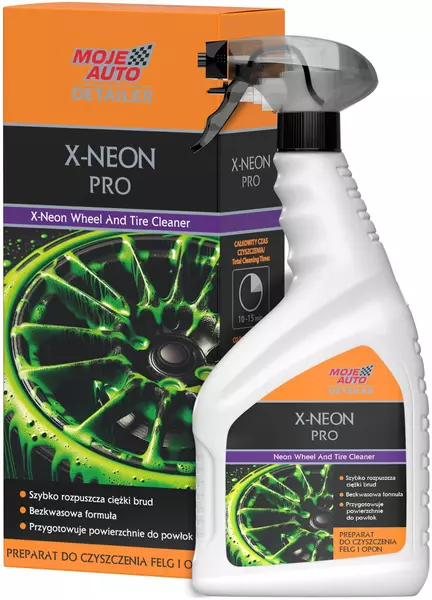 MOJE AUTO X-NEON PRO PREPARAT DO CZYSZCZENIA FELG I OPON 750ML