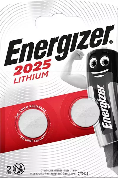 ENERGIZER BATERIE LITOWE CR2025 BLISTER 2SZT