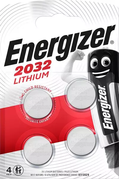 ENERGIZER BATERIE LITOWE CR2032 BLISTER 4SZT