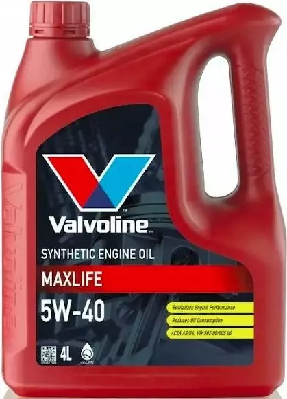 VALVOLINE MAXLIFE SYNTHETIC 5W40 SN/CF A3/B4 4L