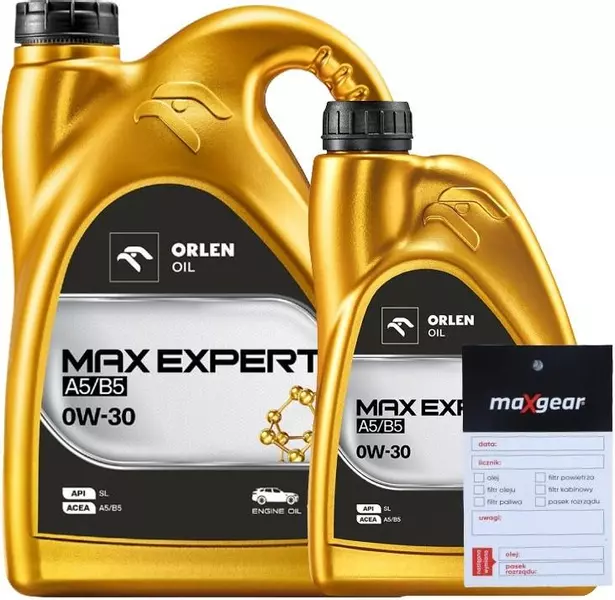 ORLEN MAX EXPERT A5/B5 OLEJ SILNIKOWY 0W30 6L + ZAWIESZKA