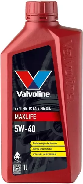 VALVOLINE MAXLIFE SYNTHETIC 5W40 SN/CF A3/B4 1L