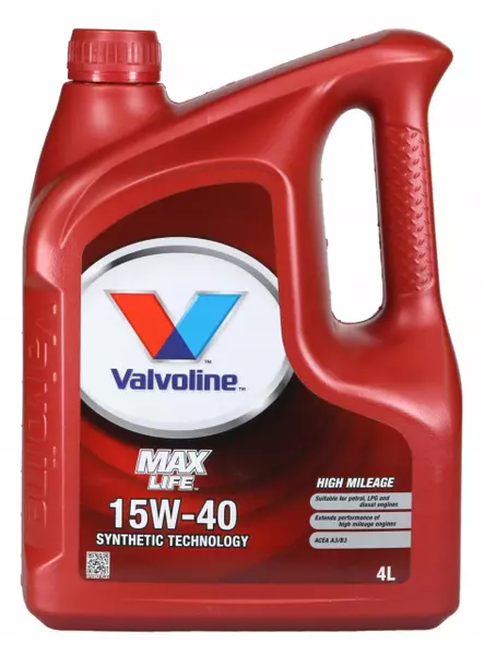 VALVOLINE MAXLIFE A3/B4 15W40 4L