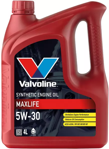 VALVOLINE MAXLIFE 5W30 A3/B3 A3/B4 API SN 4L