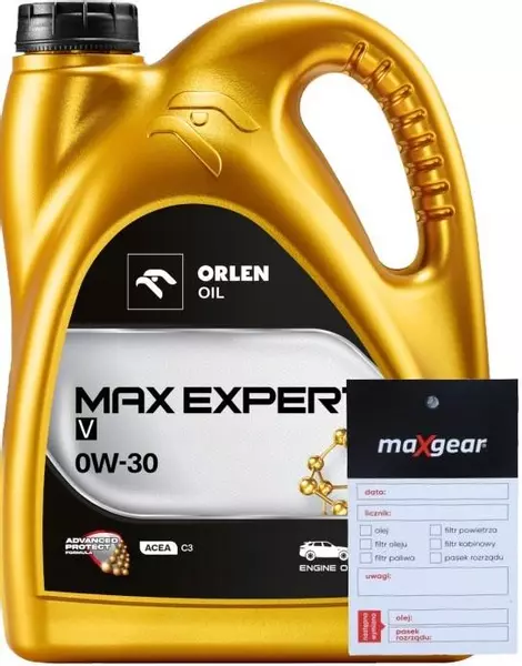 ORLEN MAX EXPERT V OLEJ SILNIKOWY 0W30 4L + ZAWIESZKA