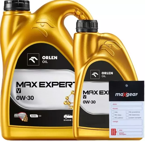 ORLEN MAX EXPERT V OLEJ SILNIKOWY 0W30 5L + ZAWIESZKA