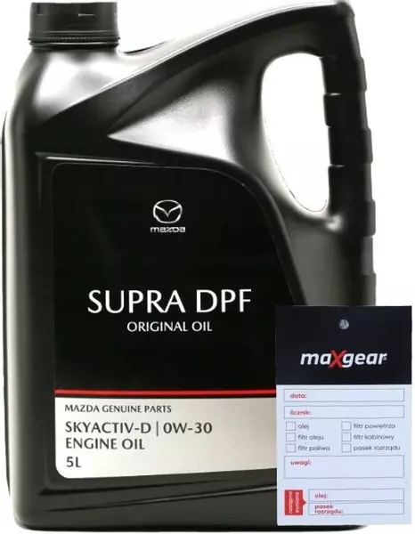 OE MAZDA SUPRA DPF SKYACTIVE-D OLEJ SILNIKOWY 0W30 5L + ZAWIESZKA